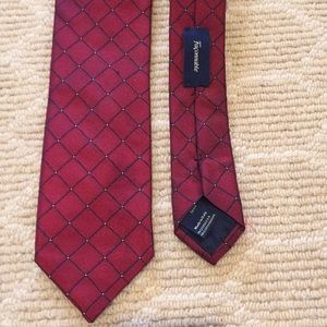 Faconnable silk deep red tie